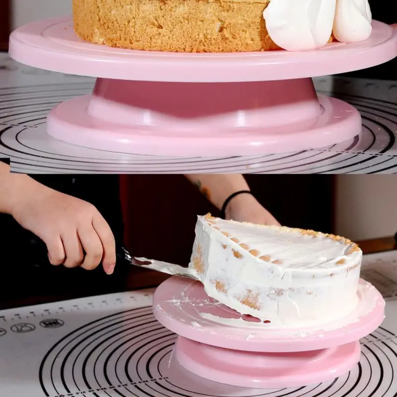 1Pc Anti-Skid Rotating Round Cake Turntable Stand for Cake Decorating Baking Pastry DIY Kitchen Tool Accessory