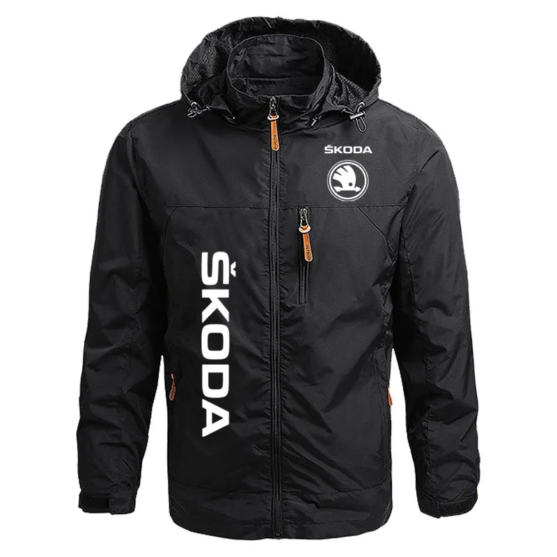 Venda quente nova jaqueta masculina militar skoda logotipo do carro impressão militar jaqueta bombardeiro masculino casual harajuku rua zíper casaco masculino