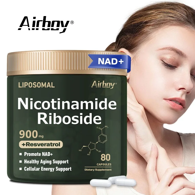 80pcs Nicotinamide Riboside Supplement - Supports Cell Health, Muscle, Brain, Vision and Heart Health