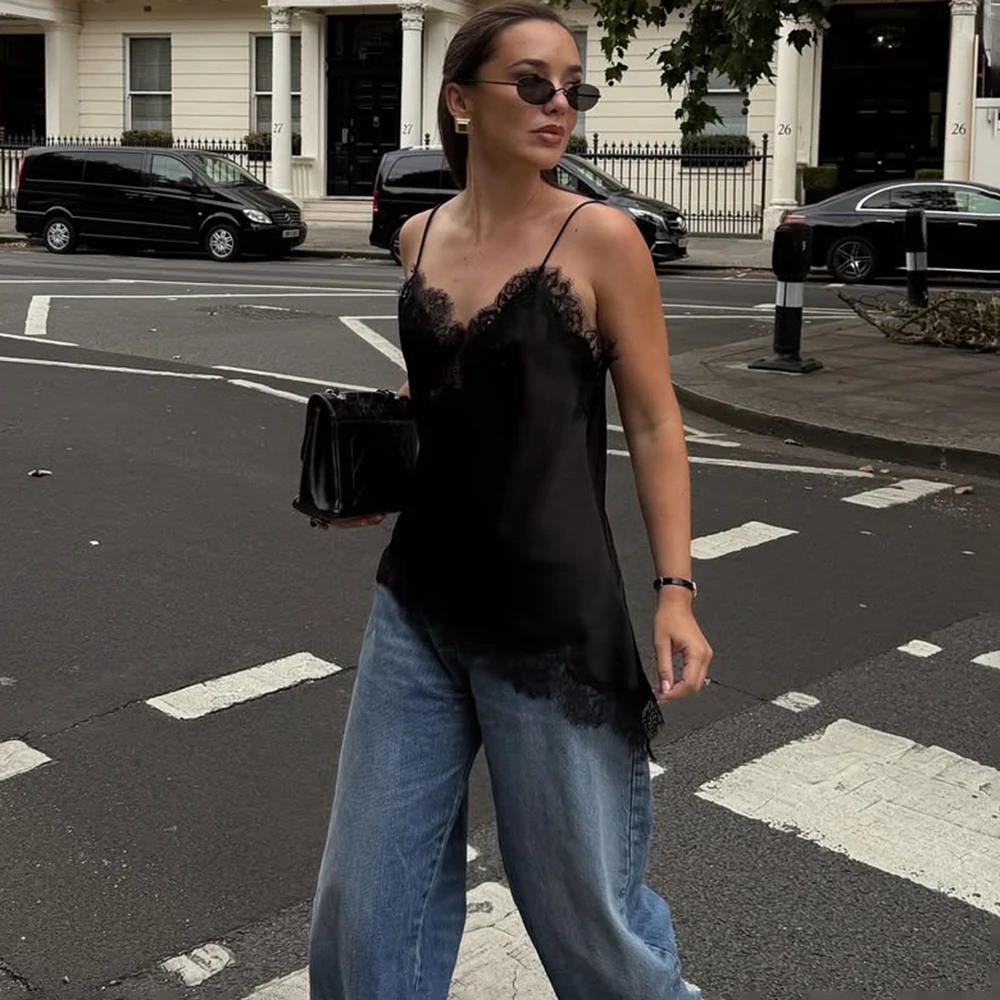 Ticketsx الدانتيل المرقعة حبال سترة المرأة بلا أكمام قبالة الكتف الجوف خارج الخامس الرقبة سليم القمم سيدة الصيف عطلة الشاطئ القمم