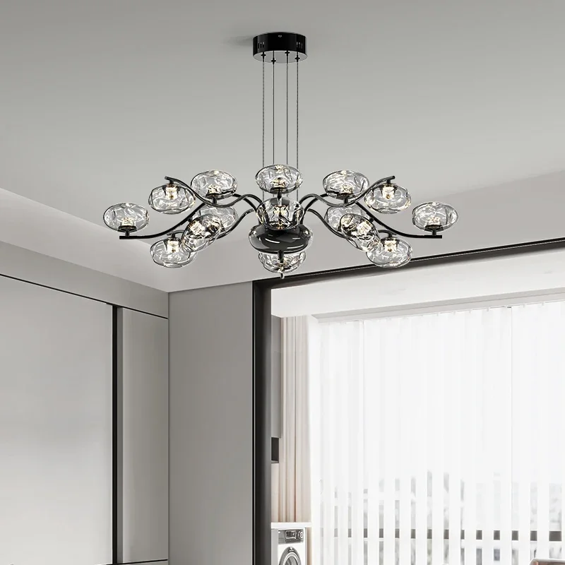 

Glass Balls Pendant Light Indoor Golden Chandelier Hanging Lamps For French Bedroom Living Rooms Restaurant Designer Lighting