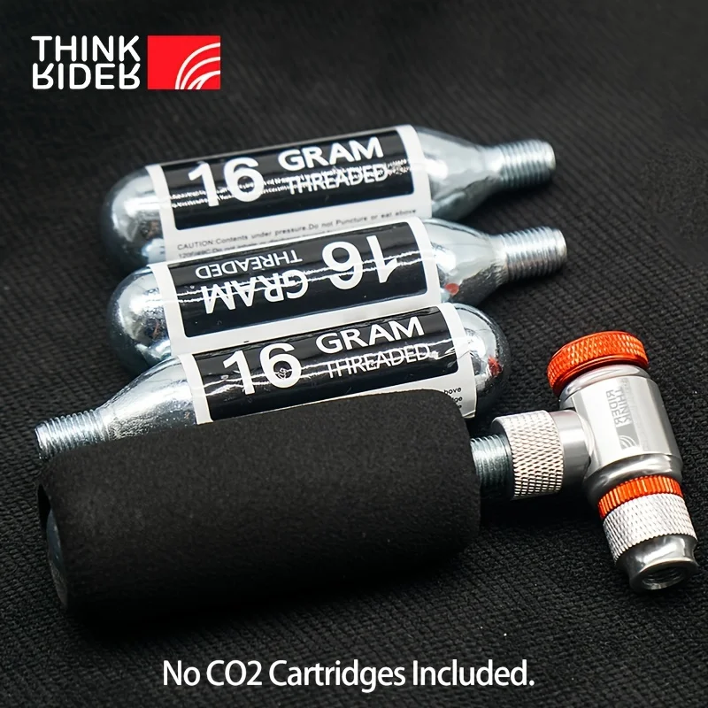 ThinkRider CO2 Pumpe Für Fahrrad Schrader Presta Adapter Fahrrad Pumpe Inflator Aluminium Reifen Schlauch Mini größe MTB Fahrrad Pumpen CO2 Ca