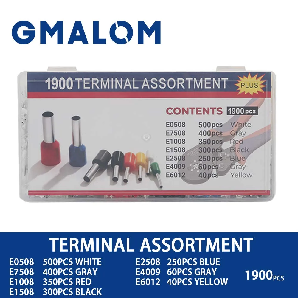 Assortment Wire Ferrules Terminals Kit, Ferrule Crimping Tool Set Crimp Pin Insulated Connectors Electrical Terminator