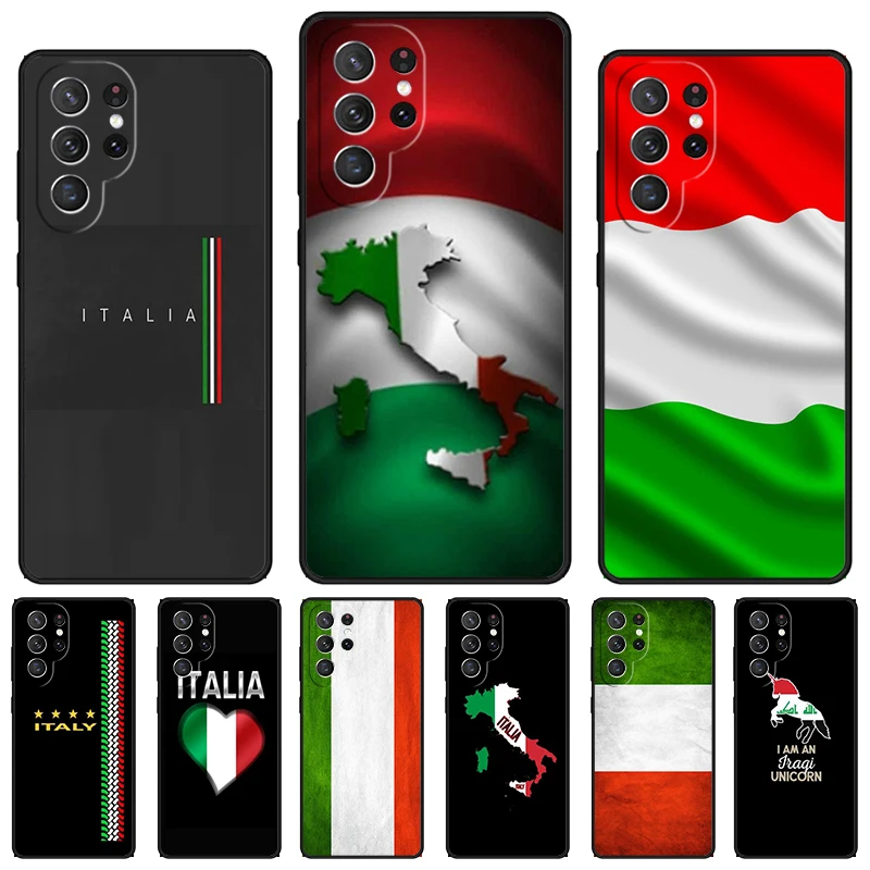 Italy Flag phone case For Samsung Galaxy S24 S23 S22 Ultra Note 10 20 Plus S8 S9 S10 S20 S21 FE Cover