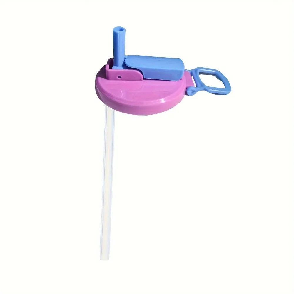 5.4cm Can Lid with Push-Button Straw Port - 4-Color Reusable Silicone Covers Soda/Cans, Leak-Proof Flip Top Tank Cover