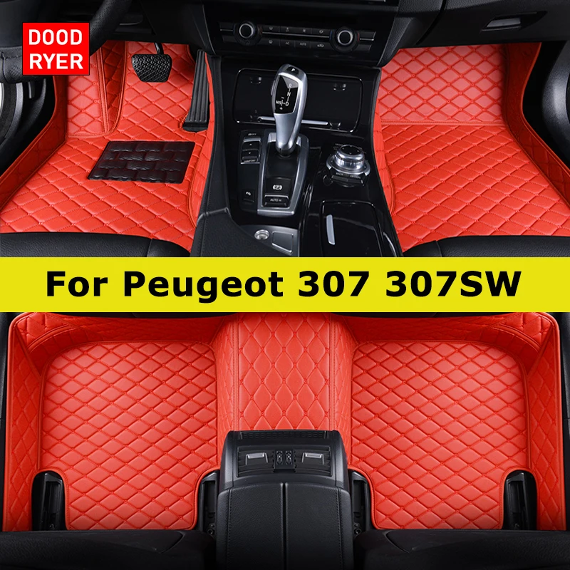 DOODRYER Custom Car Floor Mats For Peugeot 307 307SW Auto Carpets Foot Coche Accessorie