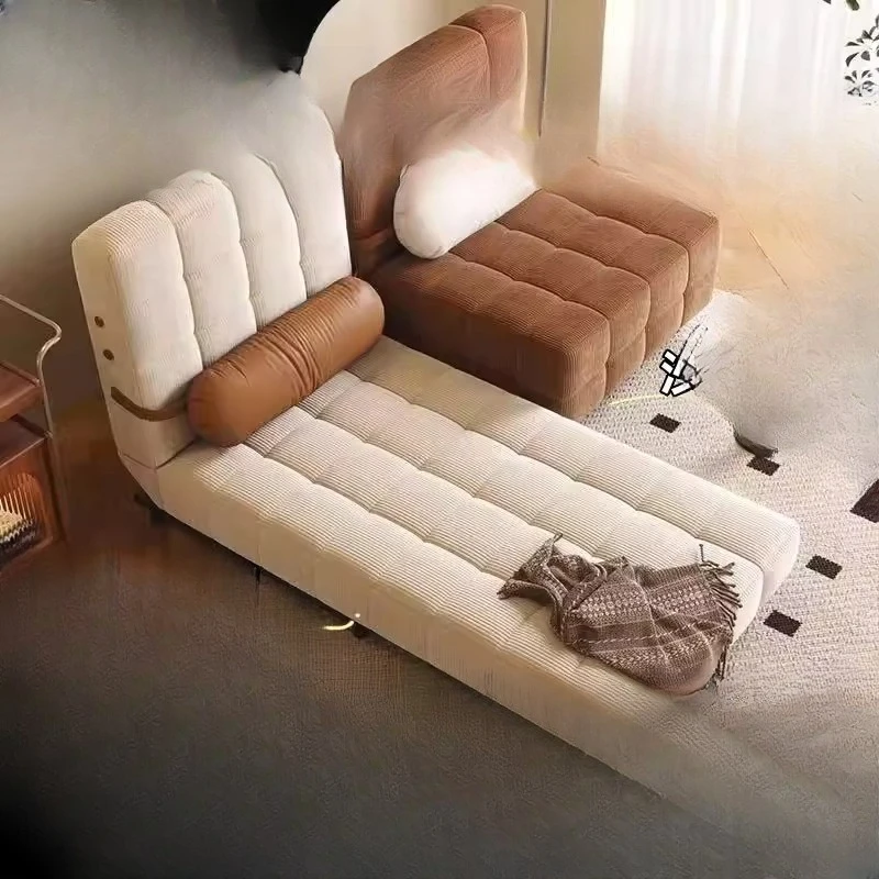 

New Cream Retro Multifunctional Sofa Bed Folding Dual-purpose Telescopic