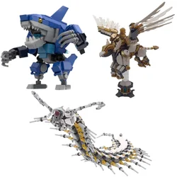 New Animal Series Mecha SharkMan Gryphon Centipede Robot Building Blocks Assembling Huilding Blocks Designer Toys Ornaments Gift