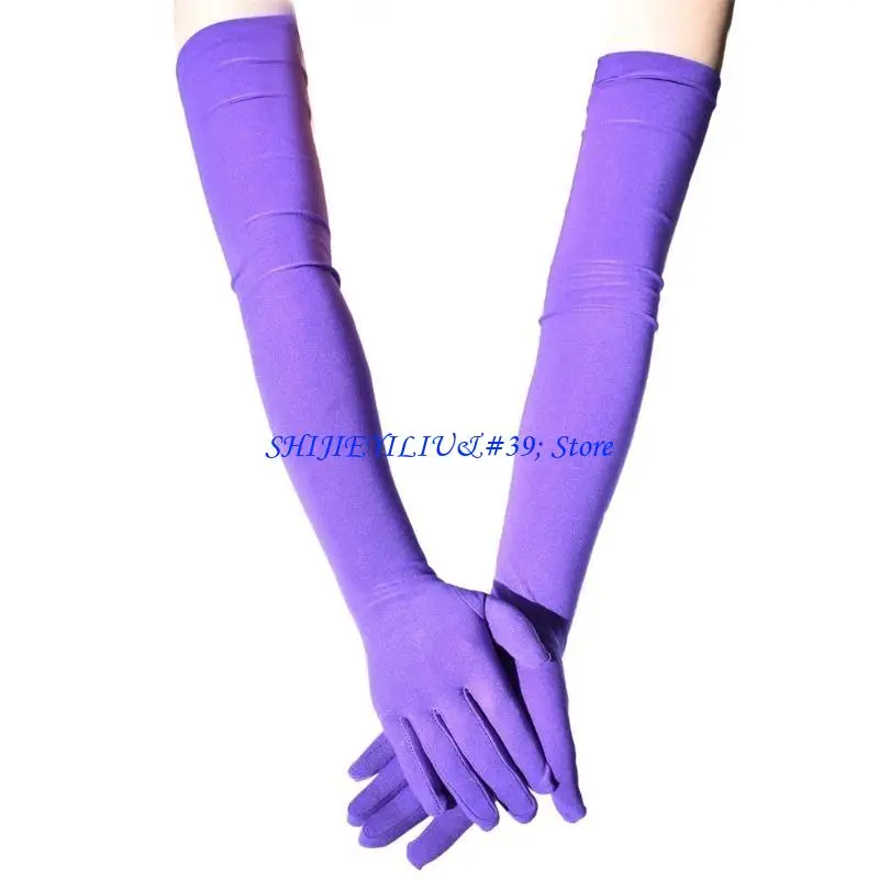 

E21F Women Operas Wedding Dress Glove Breathable Mardi Gras Elbow Length Gloves