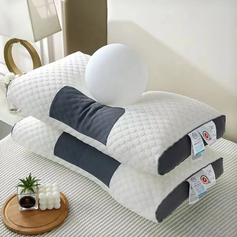 Multi Zone Cervical Support Pillow 3D Honeycomb Breathable Knitted Neck And Shoulder Pain Relief Comfortable Sleeping Pillow - view 6
