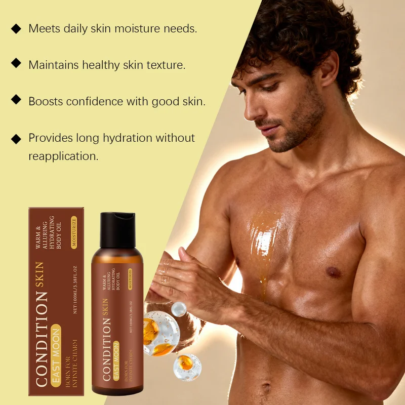 

Men'S Moisturizing Body Oil Gentle Ingredients Deeply Nourishes Male Skin Provides Comfortable Hydration Lightweight Non Greasy