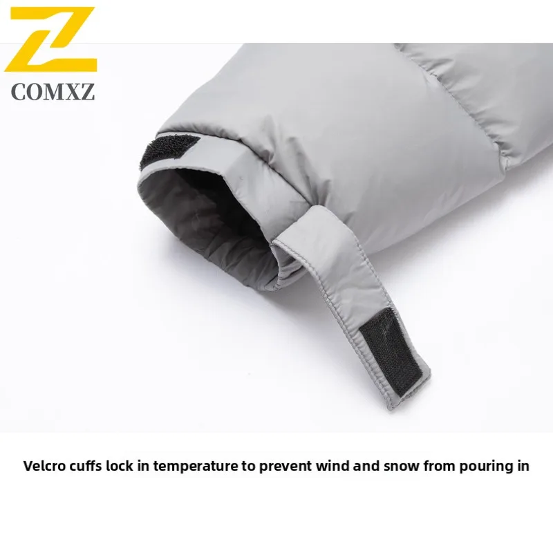 ​COMXZ 2025 Men Puffer Jacket Winter Thermal Windproof Korean Style Loose Fit Streetwear Parka with Detachable Hood​ Coat