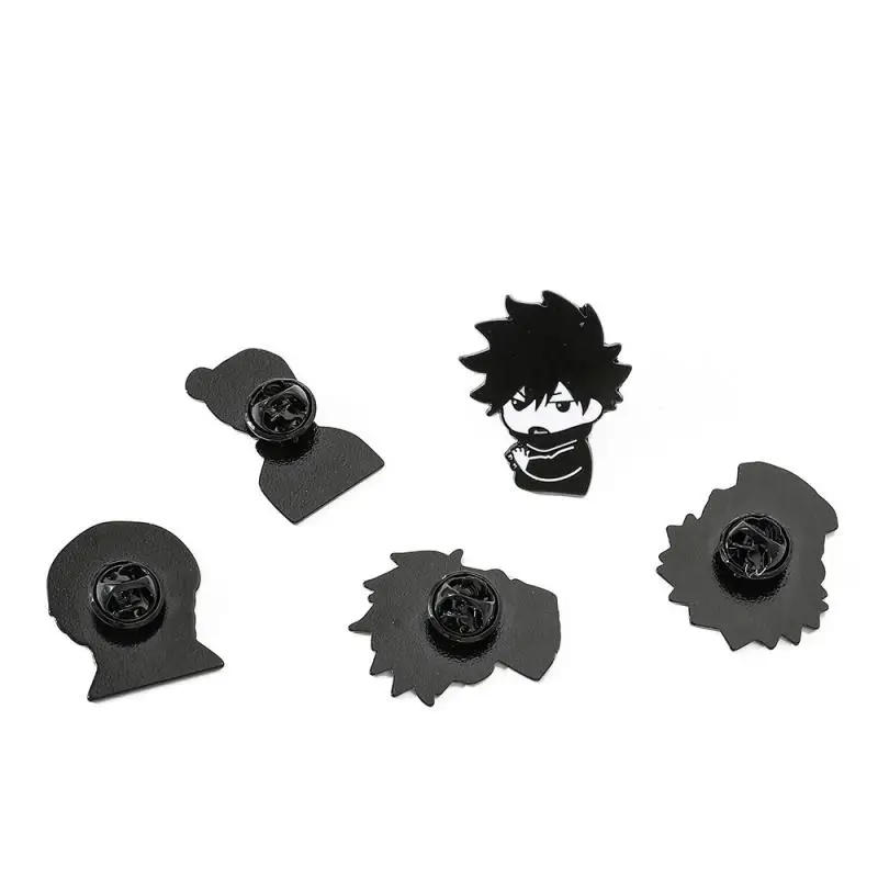 Creative Anime Peripherals Jujutsu Kaisen Metal Badges Satoru Gojo Fushiguro Megumi Cartoon Decoration Badges Kawaii Gift