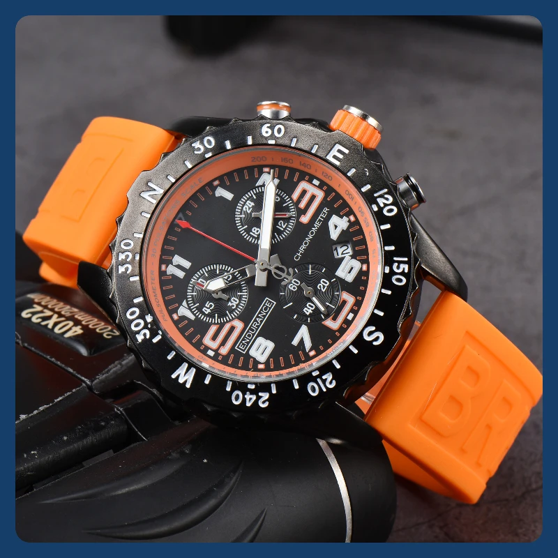 Watches for Men Endurance Pro Professional Sport and Daily Casual Sports Watches Fashion Orange Color Luxury Automatic Watch Men