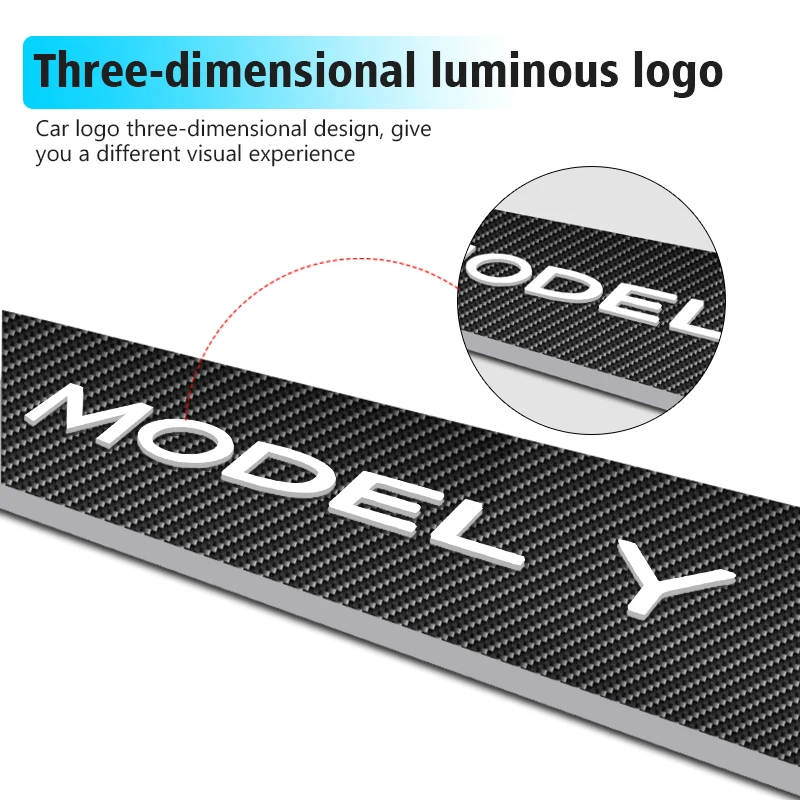 4Pcs For Tesla Model Y Model 3 LED Car Door Sill Light RGB Colour Multi-Mode Car Door Pedal Lamp Welcome Scuff Plate Pedal light