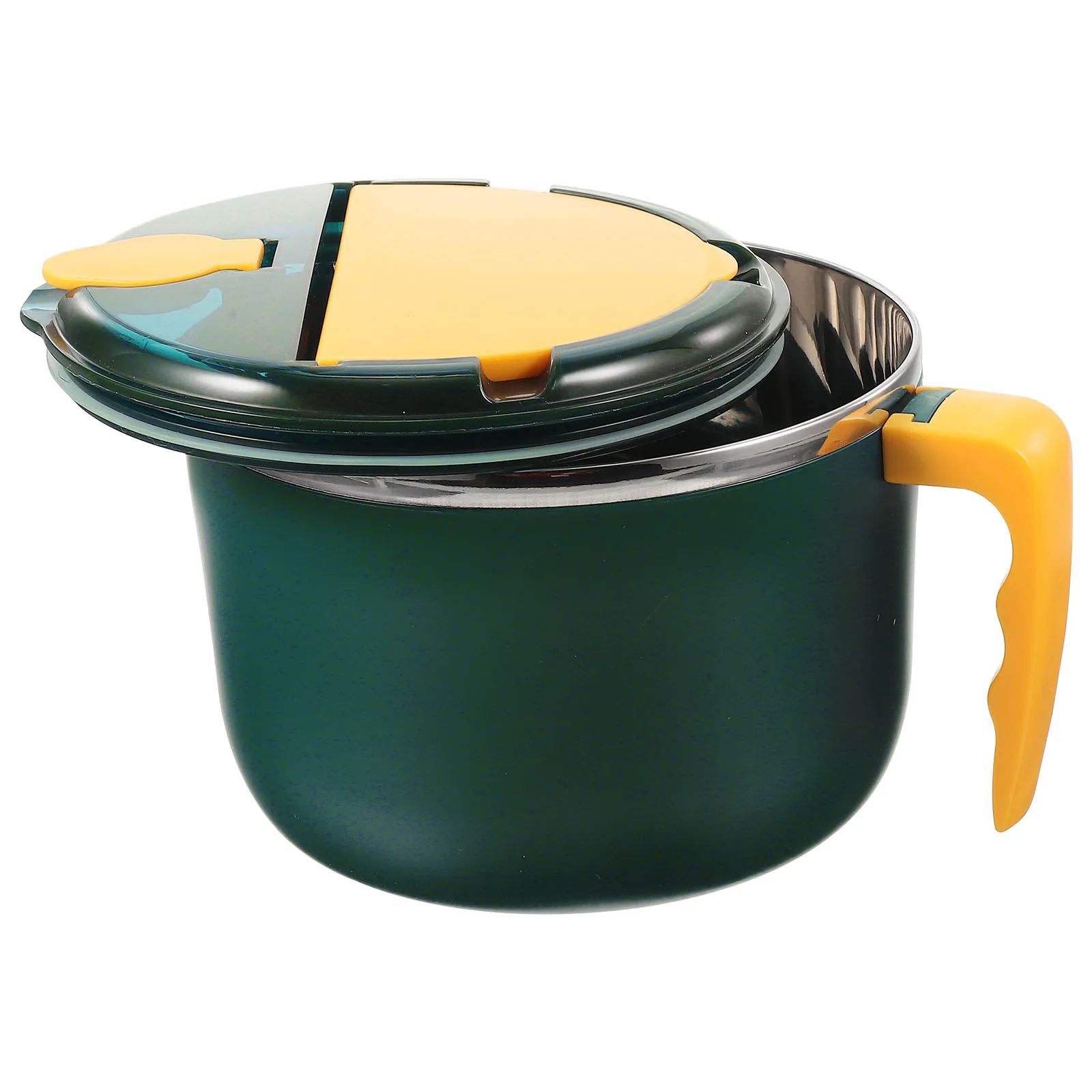 

1 set 1 Set Of Stainless Steel Noodle Bowl With Lid Insulated Reusable Soup Bowl For Home Ramen Bento Box Kitchen Tableware Meal