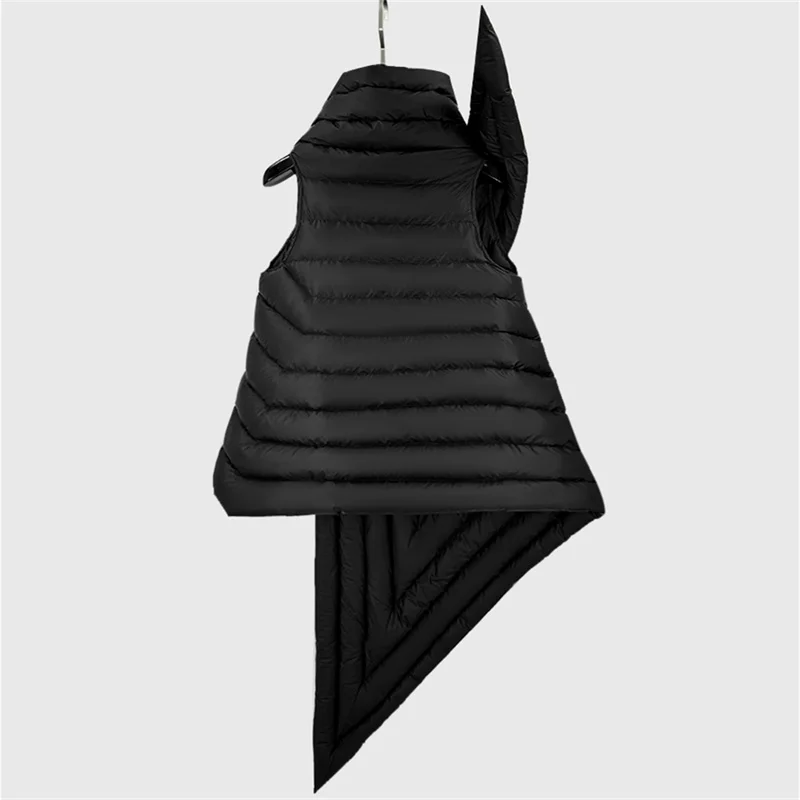 여성용 겨울 재킷 2025 신상 화이트 덕다운 충전 슬리브리스 다운 재킷 커플 스타일 슬림핏 다운 베스트 퀼팅 다운 재킷