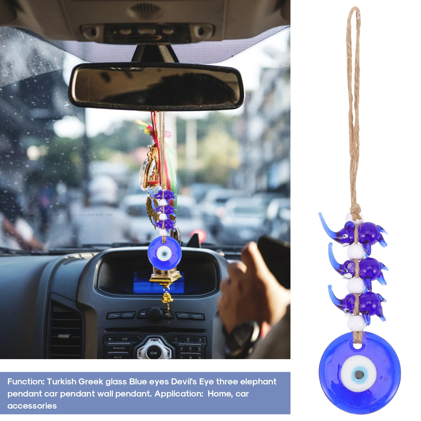 

Car Accessories Evil Eye Decor Decorations Hanging Charm Pendant for Window Ornaments