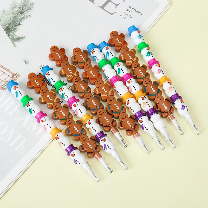 5 قطعة رجل الزنجبيل ثلج تكويم كتلة أقلام رصاص للأطفال حفلة عيد ميلاد تفضل عيد الميلاد السنة الجديدة القرطاسية المدرسية هدية #4