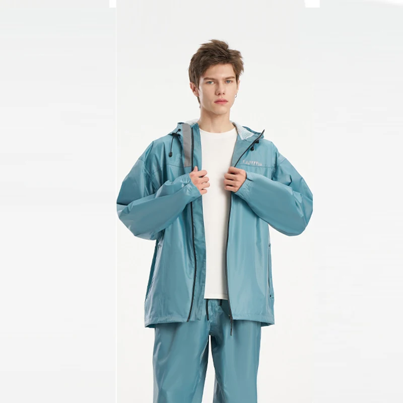 Motorcycle Split Raincoat Jacket Waterproof Rain Pants Suit Women Reflective Outdoor Riding Rain Coat Climbing Poncho Rainwear