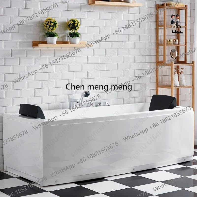 Freestanding Premium Acrylic Bathtub Ergonomic PU Bath Pillow Multiple Configurations Durable Bathroom Tub with Drain Hardware