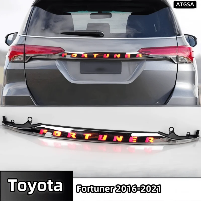 

Car taillight For Toyota Fortuner 2016-2021 Crossover with letters running through taillights Runner LED brake lights