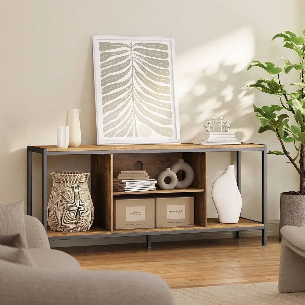 

Stand For TV To 65 Inch, TV Cabinet With Open Shelves Storage, 3Tier Gaming Entertainment Center For Game, Wooden TV Console