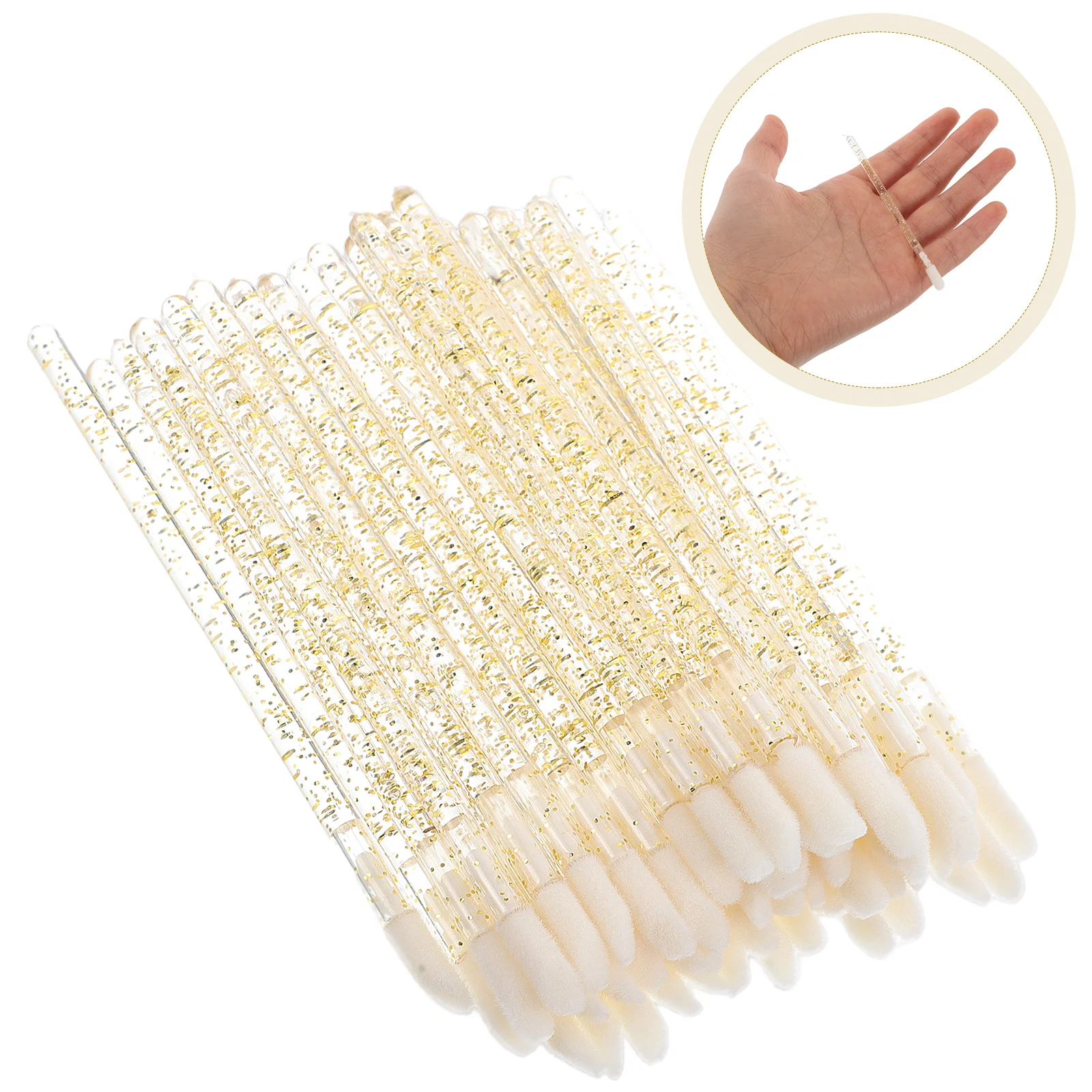 100 pièces brosse à lèvres brillant ombre à paupières applicateur bâtons brosses à cils cône foret à ongles fard à paupières elfe exfoliant