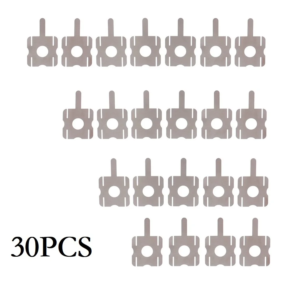 30Pcs 4S Lithium Battery Pack Replace Spot Welding Nickel Sheet U-Shaped High Purity Nickel Plate Rolling Power Tool Parts