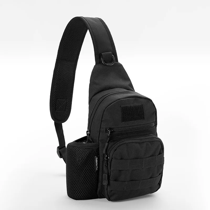 

Outdoor Sports Men's Chest Bag, Tactical Sling Crossbody Bag with Water Bottle Pocket for Cycling & Hiking