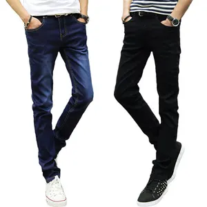 Wholesale 2022 Fashion Black Jeans Men's Slim-fit Skinny Stretch Feet Trousers Spring Autumn Casual Long Pants Male Korean Jeans