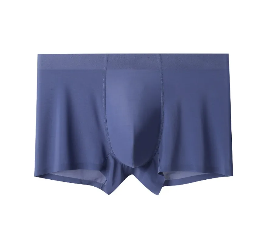 

3 шт./лот Новые мужские бесшовные антибактериальные трусы-боксеры для молодежи, летние мужские шорты-боксеры, нижнее белье из ледяного шелка для мужчин