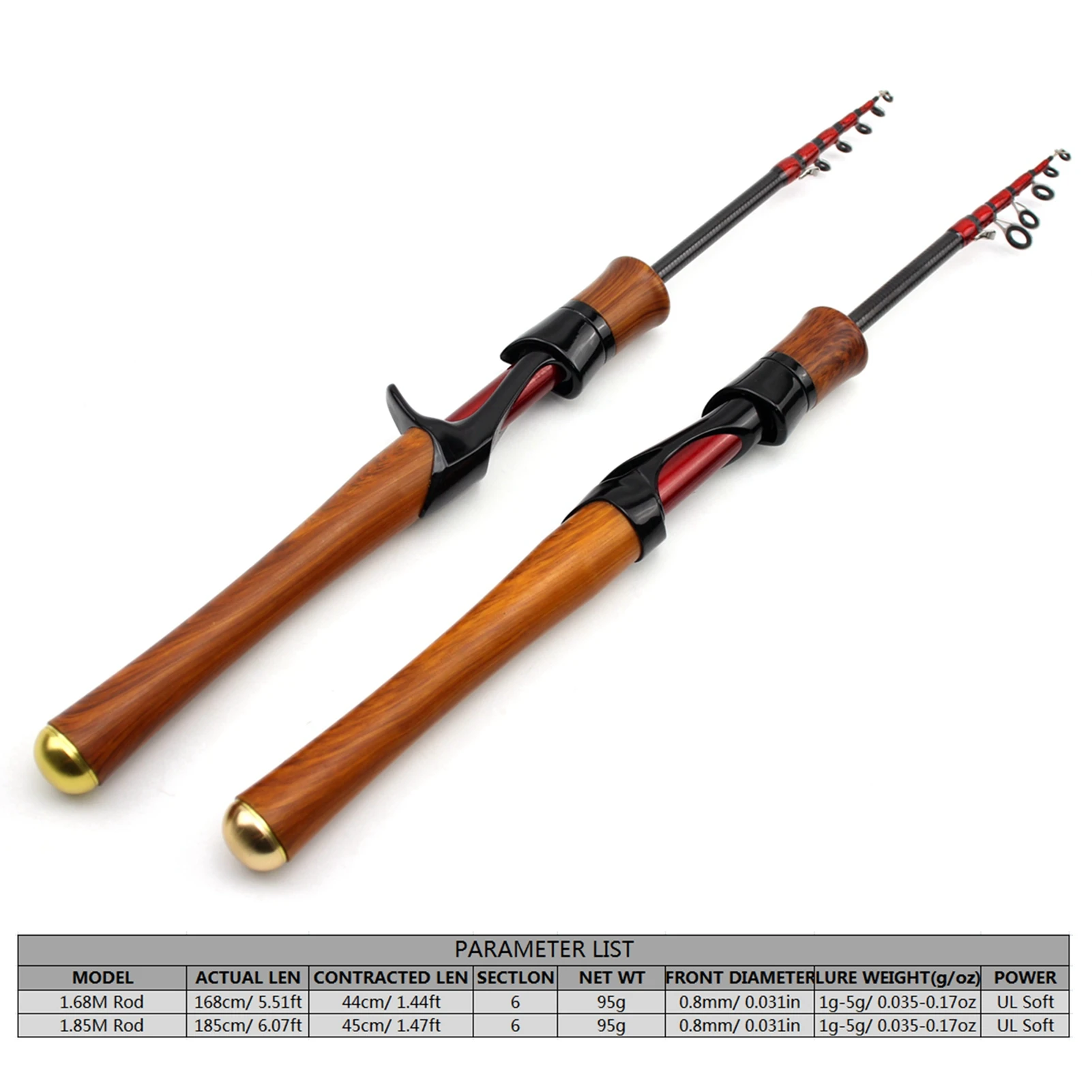 

NEW 1.85m Carbon MINI Ultra Light Ul Power Telescopic Fishing Rod Casting Spinning Pocket Rod Test 1-5g Stream Small Fish Pole