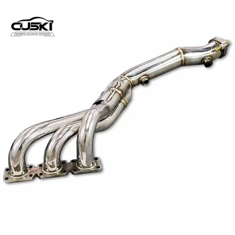 Stainless Steel Automotive Exhaust Parts For BMW 325/330 E46 3.0L 2003-2005 Exhaust Pipes branch downpipe Exhaust Modification