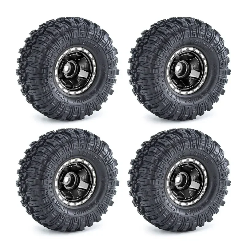 4 stücke 57mm 1,0 "Metall Beadlock Rad Reifen Set Für 1/18 1/24 RC Crawler Auto TRX4M SCX24 AX24 FCX24 Upgrade Teile Zubehör