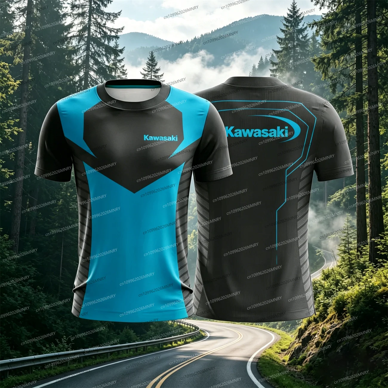 

Летняя мужская рубашка, футболка Kawasaki, футболка для мотокросса, мужская быстросохнущая велосипедная футболка, женская футболка с короткими рукавами, мужская одежда