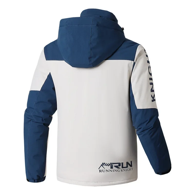 Chaqueta de forro polar con capucha para hombre, Parka cálida de felpa negra, talla grande, ropa de abrigo 9XL, cortavientos, Otoño, Anorak, 2024