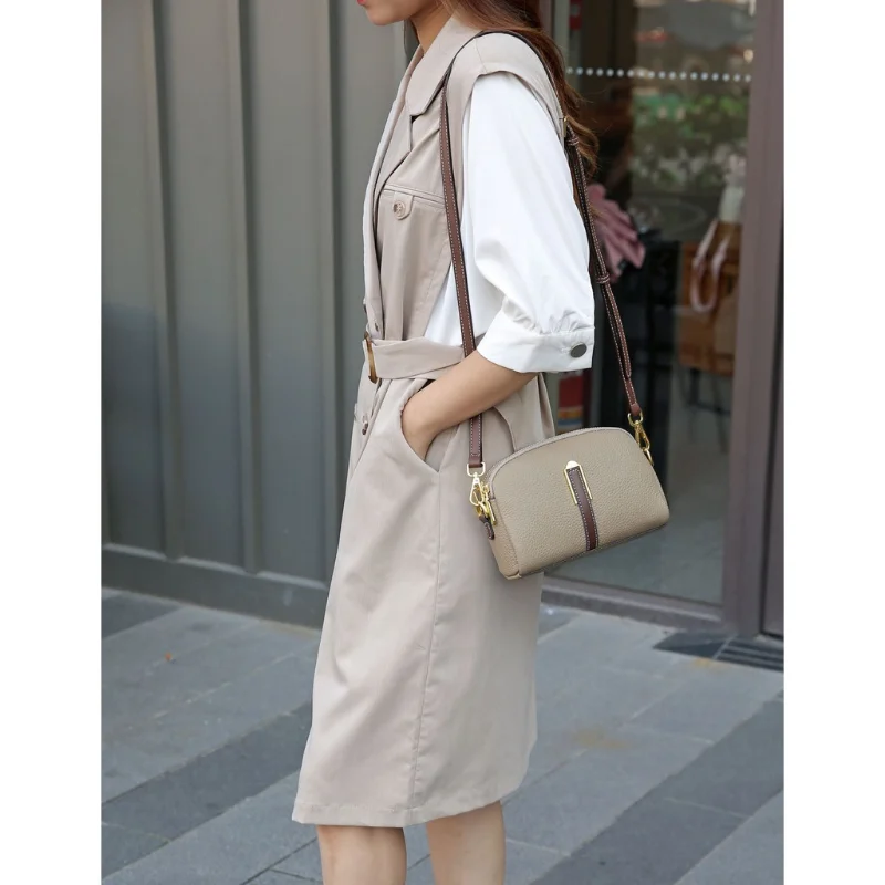 Women Crossbody Bags Genuine Leather Messenger Bag Casual Cow Leather Single Shoulder Bag for Women