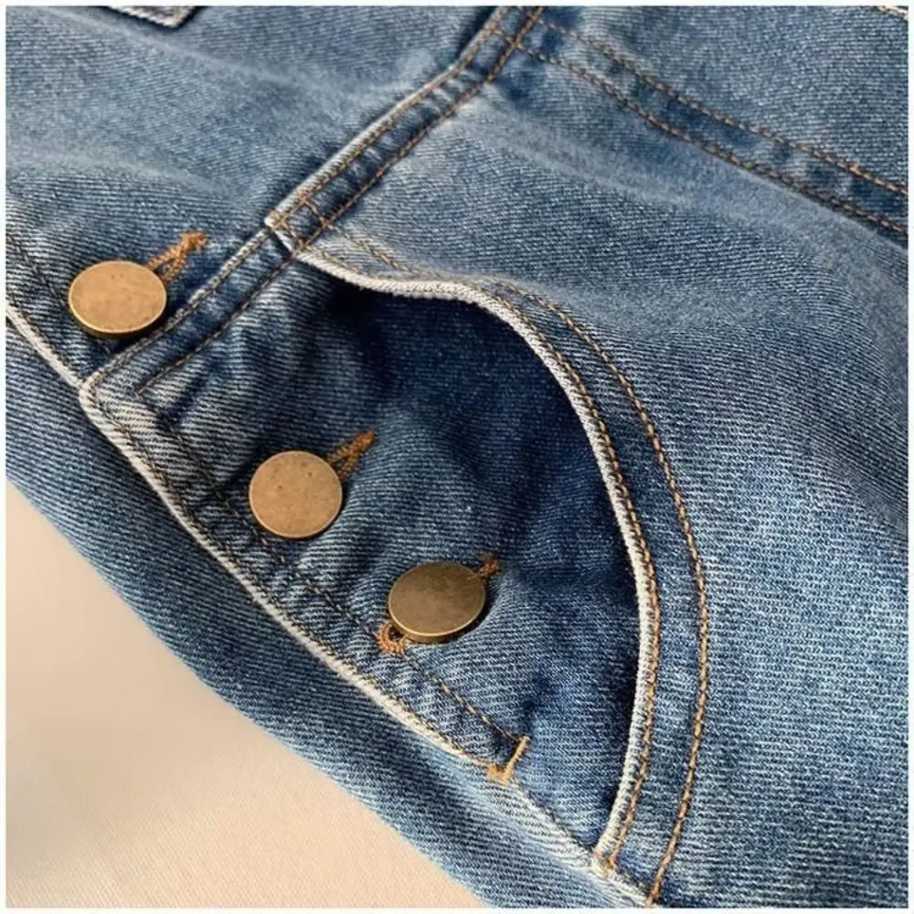 Celana longgar S-5XL Denim Jumpsuit tinggi pinggang pasang koboi celana kaki lebar kasual Vintage tali lurus celana Jeans Musim Semi