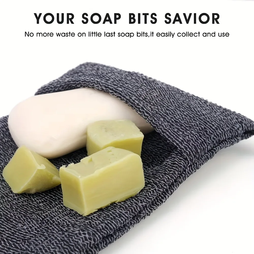 Sacs en maille à bulles de savon en Nylon, 1 pièce, sac à savon épais Double couche, pochette de Gel douche suspendue, épurateurs moussants, outils de nettoyage