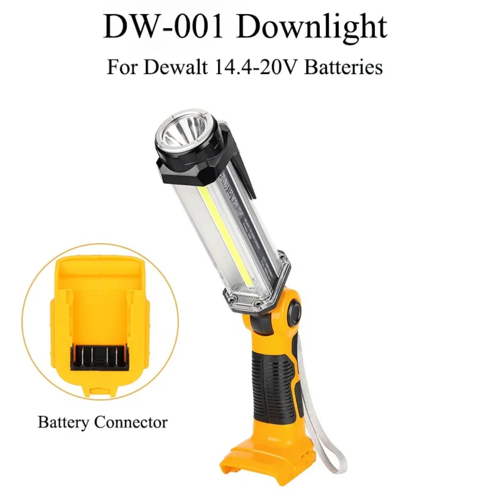 

For Dewalt 20V Batteries 35W Portable Light LED Work Flashlight for Use on Automotive Repair Job Sites and During Power Outages