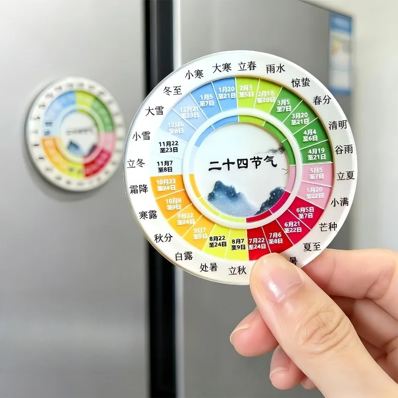 Twenty Four Solar Terms Magnetic Fridge Magnet Chinese Style Acrylic Creative Home Decoration Ornament For Four Seasons Gift