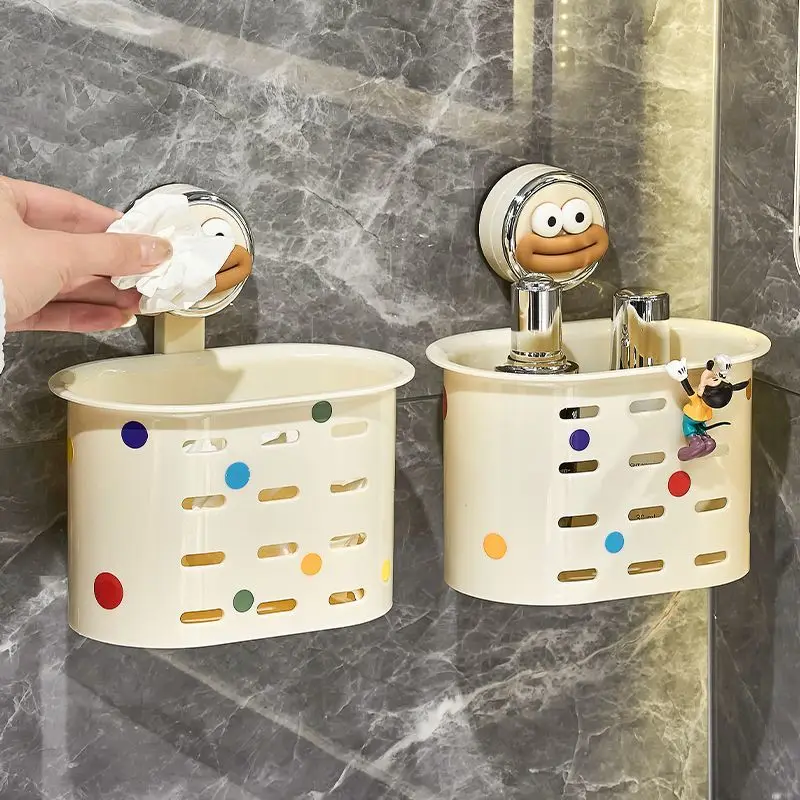 personnalisé. [Rangement de catégorie] déchets de salle de bain serviette de visage ventouse boîte de rangement lavabo mural divers cosmétiques Orga