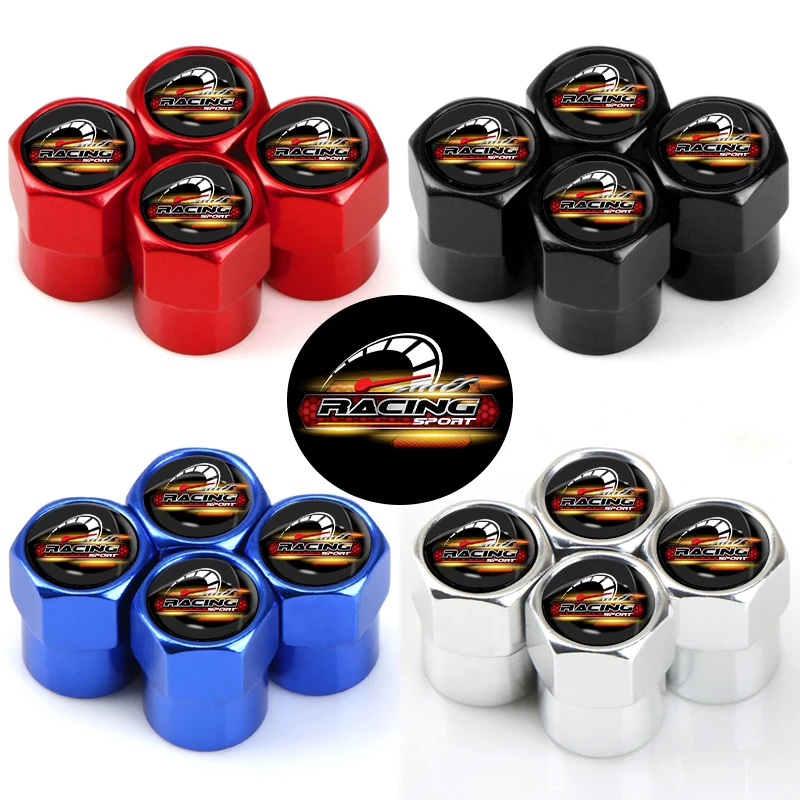 

4Pcs/set Tire Valve Caps Tyre Rim Stem Cover Dust Proof Auto Wheel Cap Aluminum Alloy Decorate Caps For Racing Sport Styles