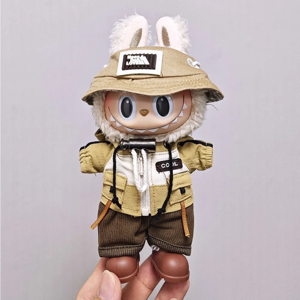 

For 17cm Labubu Doll Clothes Outdoor Sports Clothes Dress Up Doll Accessories Changing Dress Sitting Party Game DIY Gift Toys