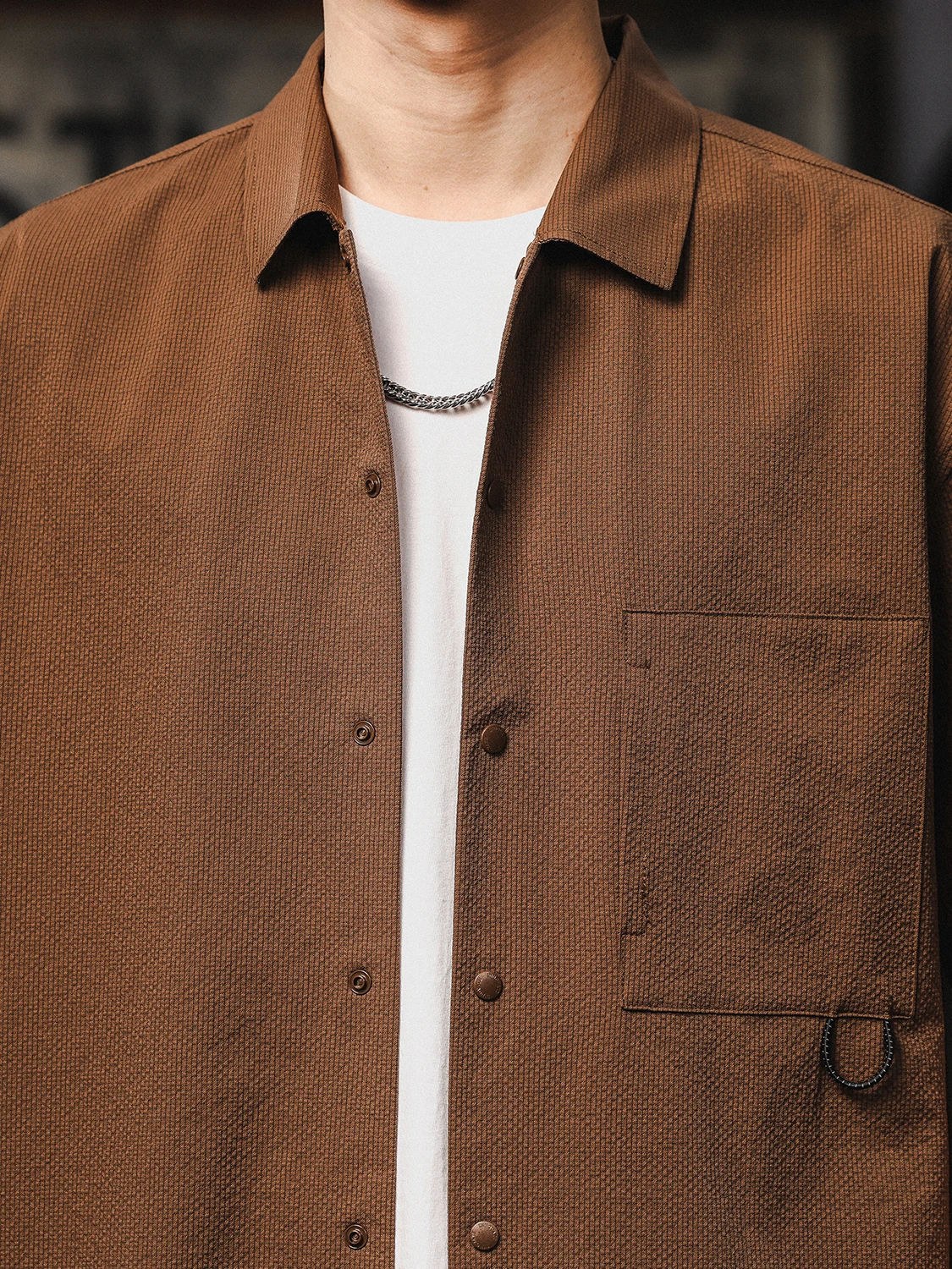 

Summer 2025 Men's Loose Fit Ice Silk ort Sve irt American Casual Sle Workwear Outerwear Youth Trend Polyester Fiber