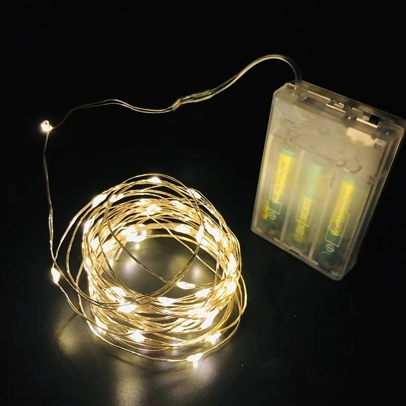 LED 2M 3M 5M 10M filo di rame LED String lights illuminazione natalizia ghirlanda di fata per la decorazione della festa nuziale dell'albero di natale