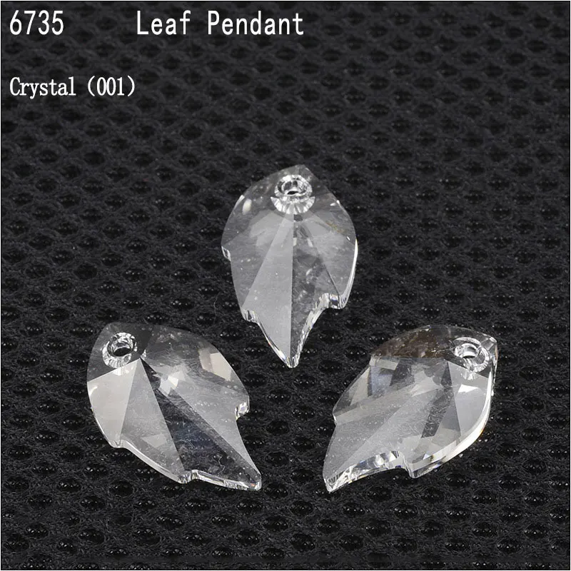 (1 Piece) Original Crystals from Austria 6735 Leaf Pendant Loose Beads Rhinestone for Necklace Earrings Jewelry Making