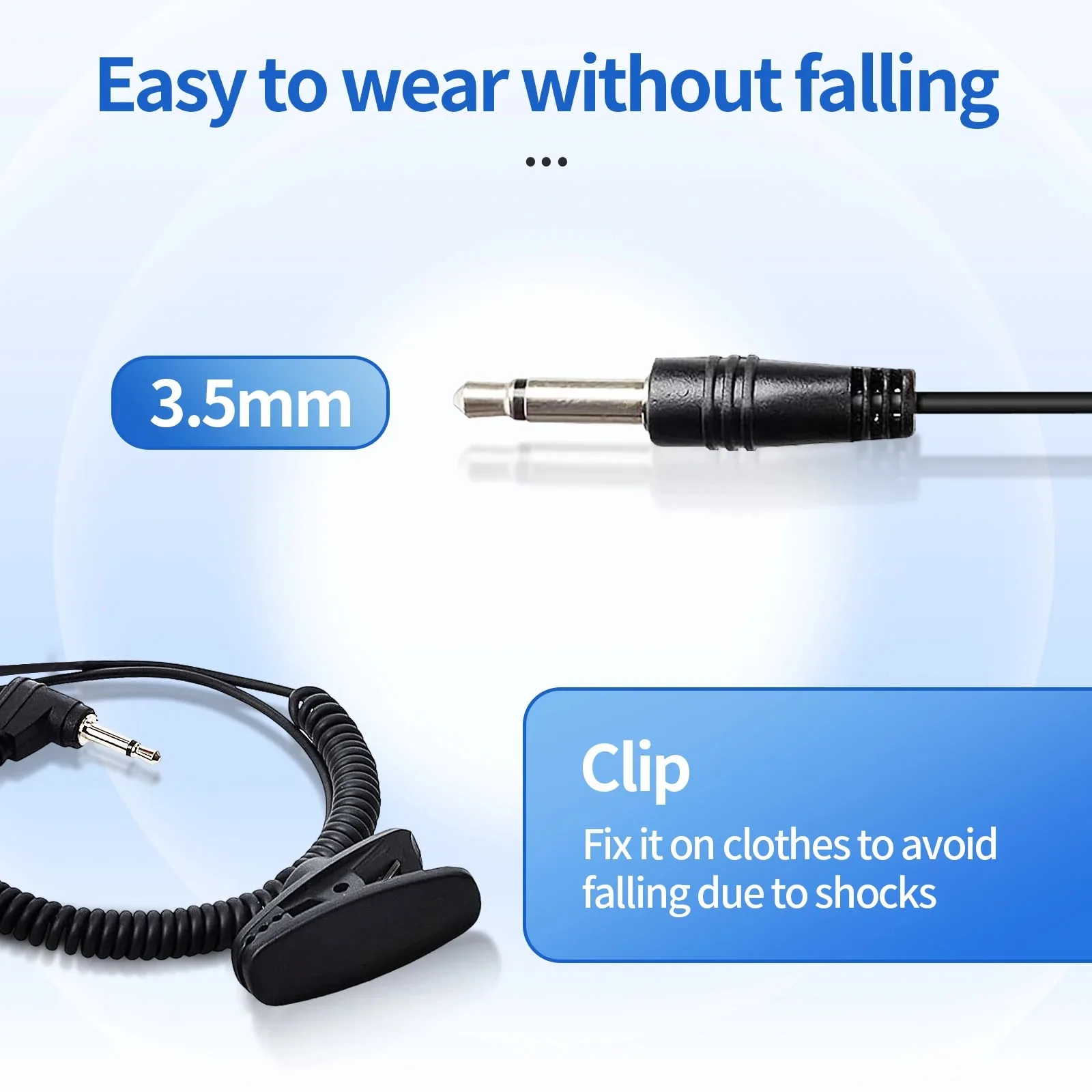 New Listen Only Earpieces Audio Cable Interphone Earphones Headset Accessories Radio Accessory Wired Air Tube 3.5mm Earphone