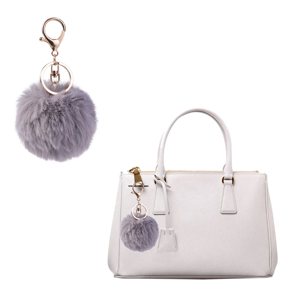 

1pc Ball Keychain Car Ring Toys Rabbit Pendant Stuffed Charm Bag Accessory Gifts Popular Accessories